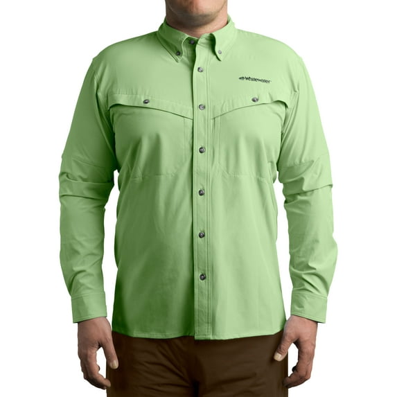 Whitewater Lightweight Moisture Wicking Long Sleeve Fishing Shirt with UPF 50 (Reef, 3X-Large)