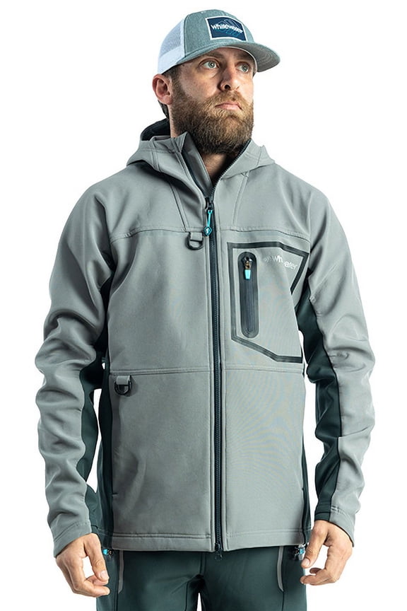 Whitewater Tamer Softshell Windproof Hooded Fishing Jacket (Shade, Large)