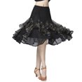thumbnail image 1 of Whitewed 360 Degree Swing Midi Ballroom Latin Dance Practice Circle Skirts, 1 of 3