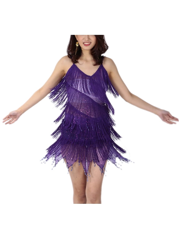 Ballroom Latin Salsa Rumba Tango Salsa Competition Dance Attire Purple