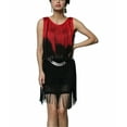 thumbnail image 1 of Whitewed Fringe Beading 20s 1920S Flapper Girls Dance Halloween Dresses Red/Black, 1 of 2