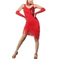 thumbnail image 1 of Whitewed Fringe Sequin 1920 20s Gatsby Themed Prom Party Dresses, 1 of 3