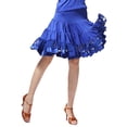 thumbnail image 1 of Whitewed Knee Length Flounced Swing Ballroom Latin Dance Practice Performance Circle Skirts, 1 of 1