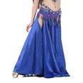 thumbnail image 1 of Whitewed Panel Belly Dance Skirt with Two Slits Costuming Adults Egyptian Wedding Party, 1 of 1