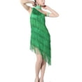 thumbnail image 1 of Whitewed Salsa Latin Ballroom Dancing Prom Themes Flapper Reproduction Dresses Green, 1 of 3