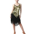 thumbnail image 1 of Whitewed Sexy Backless Ballroom Latin Salsa Fancy Competition Dresses Black / gold, 1 of 6