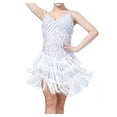 thumbnail image 1 of Whitewed Tassel Latin Salsa Ballroom Dresses for Competitions White, 1 of 2