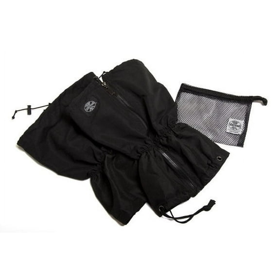 Whitewoods 16" Cross Country Ski Snowshoe Gaiters w/ Rear Zippers, Black, 1 Pair