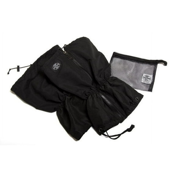 Whitewoods 16" Cross Country Ski Snowshoe Gaiters w/ Rear Zippers, Black, 1 Pair