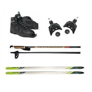 Whitewoods 75mm 3-Pin Cross Country Ski Package, 157cm (for Skiers 90-120 lbs.)