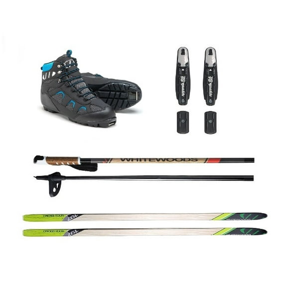 Whitewoods Adult NNN Cross Country Ski Package, 177cm (for Skiers 121-150 lbs.)