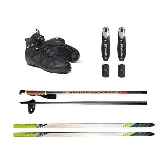 Whitewoods Adult NNN Cross Country Ski Package, 207cm (for Skiers 180 lbs. & Up)