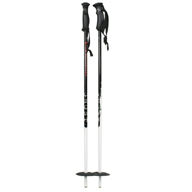 Whitewoods Ghost JUNIOR Alpine Downhill Ski Poles, White/Black, 32"42