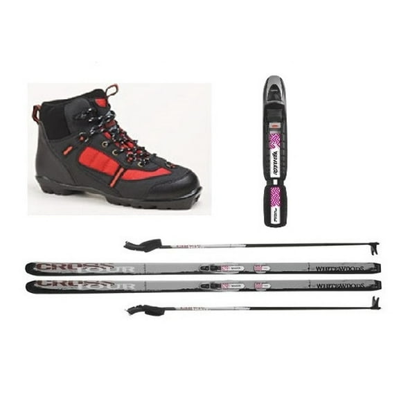 Whitewoods Junior NNN Cross Country Ski Package, 117cm (for Skiers 30-60 lbs.)