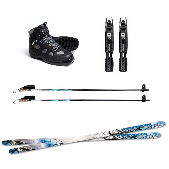 Whitewoods WHITETAIL (Metal Edge) Backcountry Cross Country NNNBC Ski Package