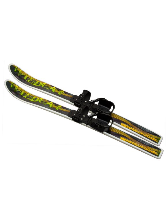 Wildcat 95cm JUNIOR Cross Country Backyard Ski Set, Waxless Base, Ages 4-8