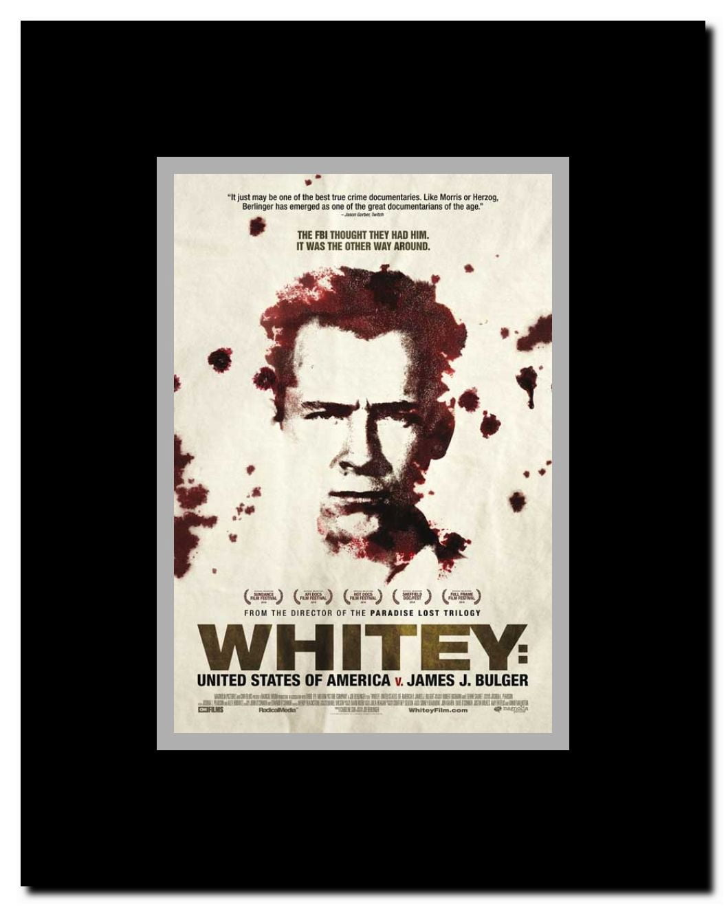 Whitey: United States of America vs James J Bulger Framed Movie Poster