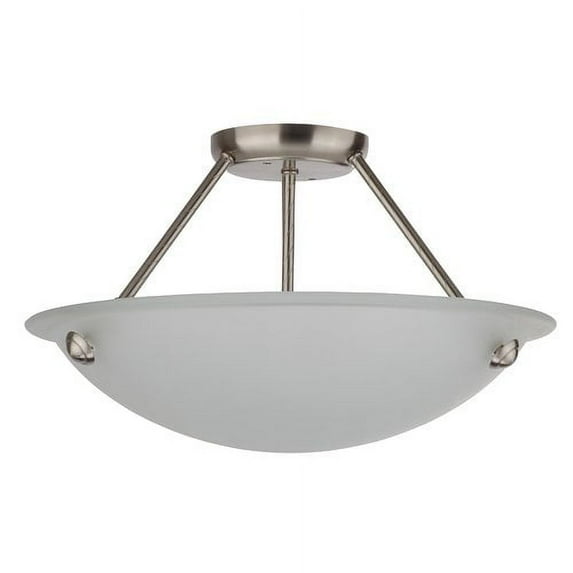 Whitfield 3-Light Satin Steel Semi-Flush