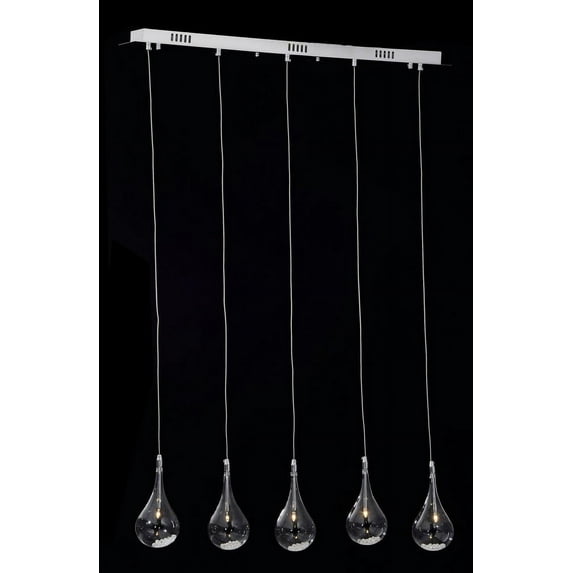 Whitfield Lighting - Sierra - 35.4 Inch Five Light Chandelier Chrome Finish