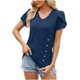 thumbnail image 1 of Whitleig Short Sleeve Tees for Women Big T Shirts for Women Womens Loose Fitting Tops 4X Womens Tops Plus Size, 1 of 5