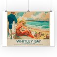 thumbnail image 1 of Whitley Bay Vintage Poster (artist: Newbould) England c. 1934 (24x36 Giclee Gallery Print, Wall Decor Travel Poster), 1 of 1