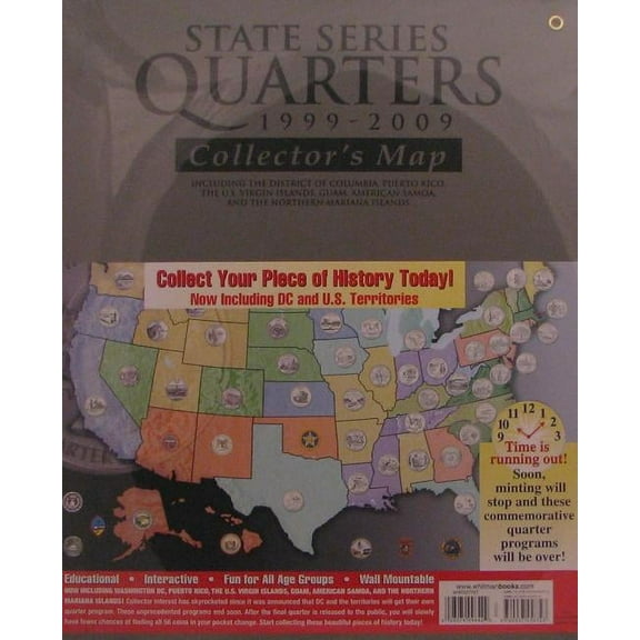Whitman State Series Quarter Map, (Paperback)