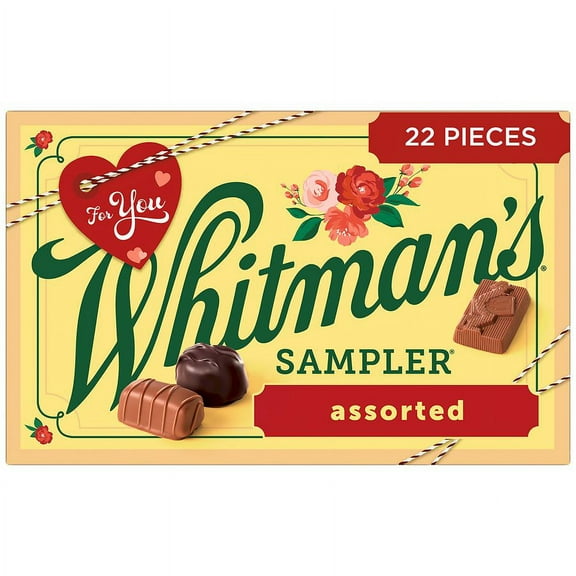 Whitman's Sampler Gift Box Assorted Milk & Dark Chocolate, 10.0 OZ Pack of 2