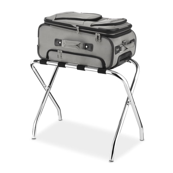 Whitmor 14.9" x 26.1" x 21.1" Chrome Metal Luggage Rack