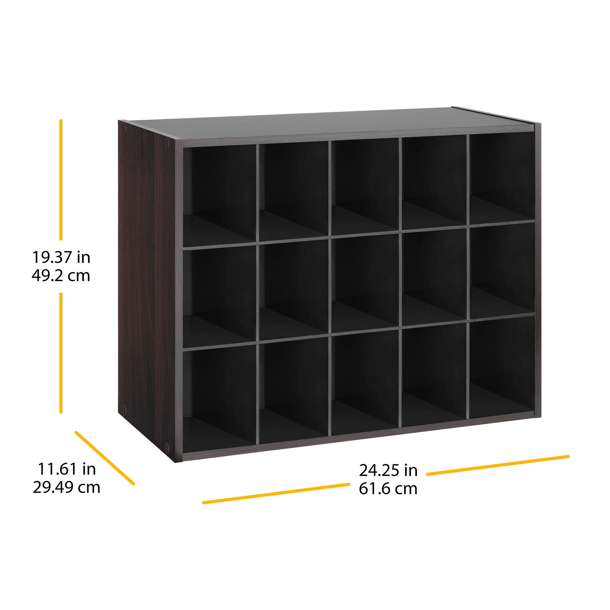 Whitmor 15 Section Organizer Espresso - Walmart.com