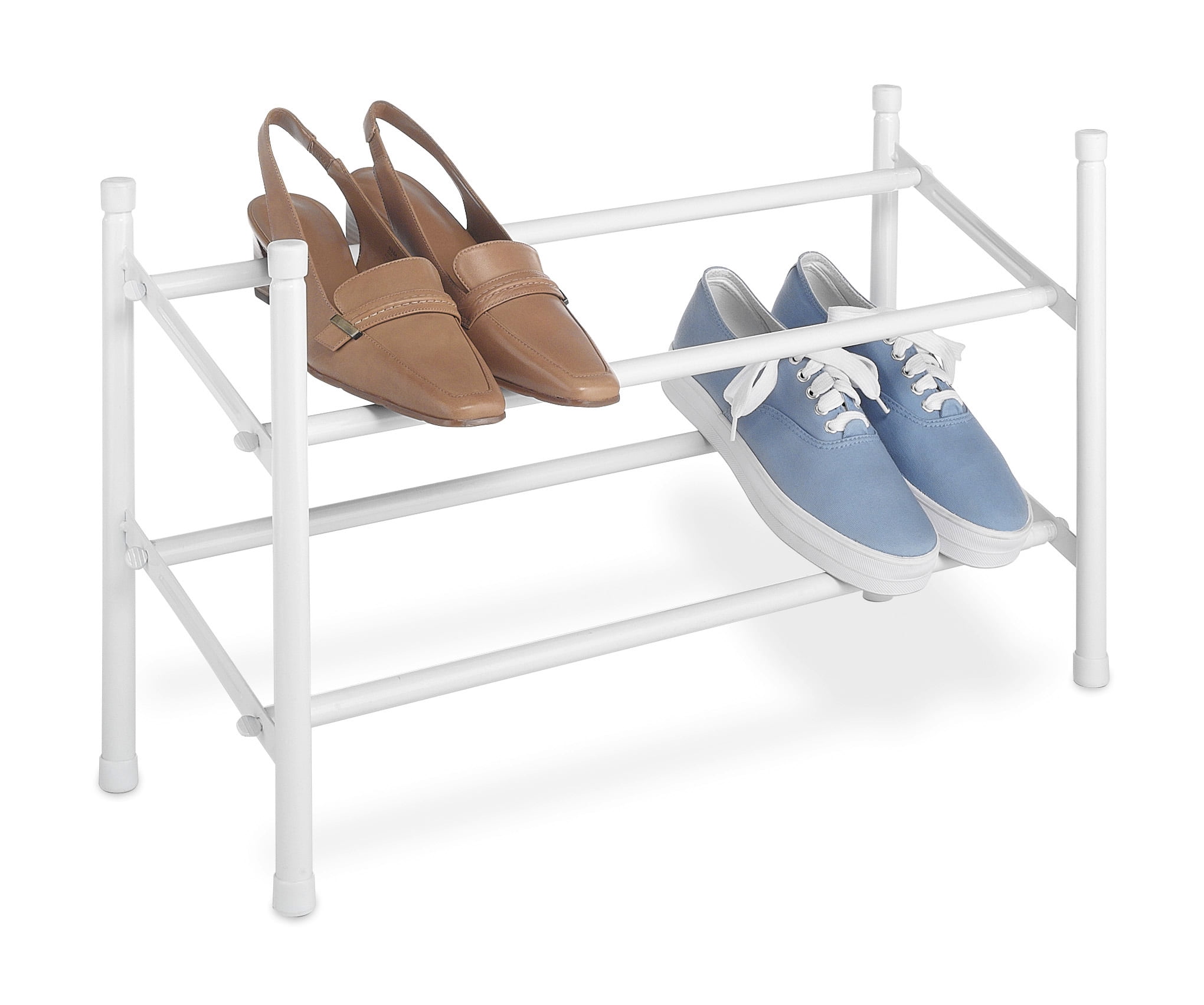 https://i5.walmartimages.com/seo/Whitmor-2-Tier-Expanding-and-Stacking-Shoe-Rack-Metal-White_564a1cdf-6c49-43c1-b84f-468fcecacaf6_1.6e8d3d5fc54bfc860438deed4a5d7cb2.jpeg