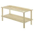 thumbnail image 1 of Whitmor 2 Tier Natural Wood Household Shelf, 10.25 x 24.75 x 11.5", 1 of 6