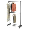 thumbnail image 1 of Whitmor 2-Tier Rolling Garment Rack - Matte Black, 1 of 2