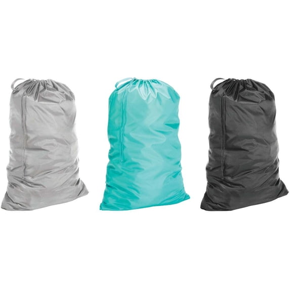 Whitmor Dura-Clean Laundry Bag - Durable Polyester, Drawstring - 24" x 36", Assorted