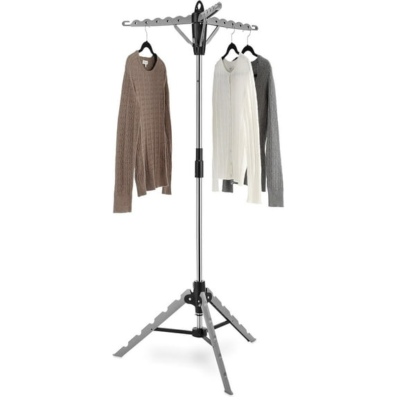 Whitmor, 28x28x64.5, Garment & Drying Rack, Grey, Gray