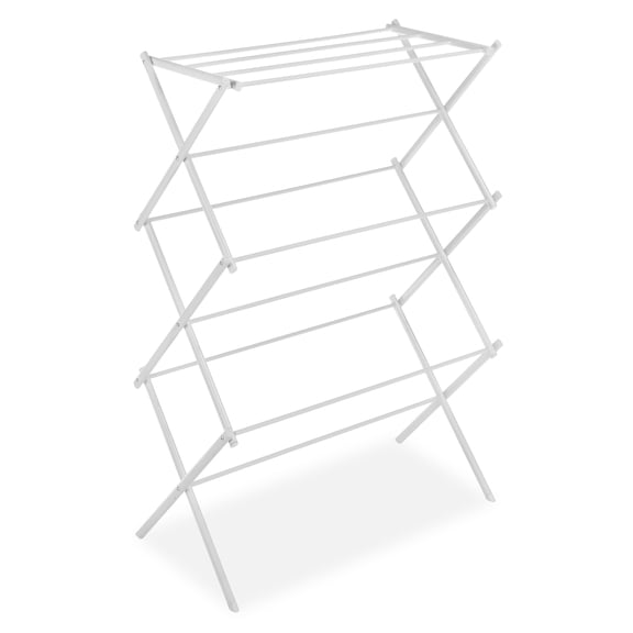 Whitmor 3-Tier Folding Metal Drying Rack, White