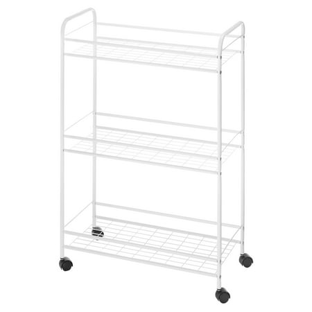 Whitmor Household Cart Slim 3 Tier White
