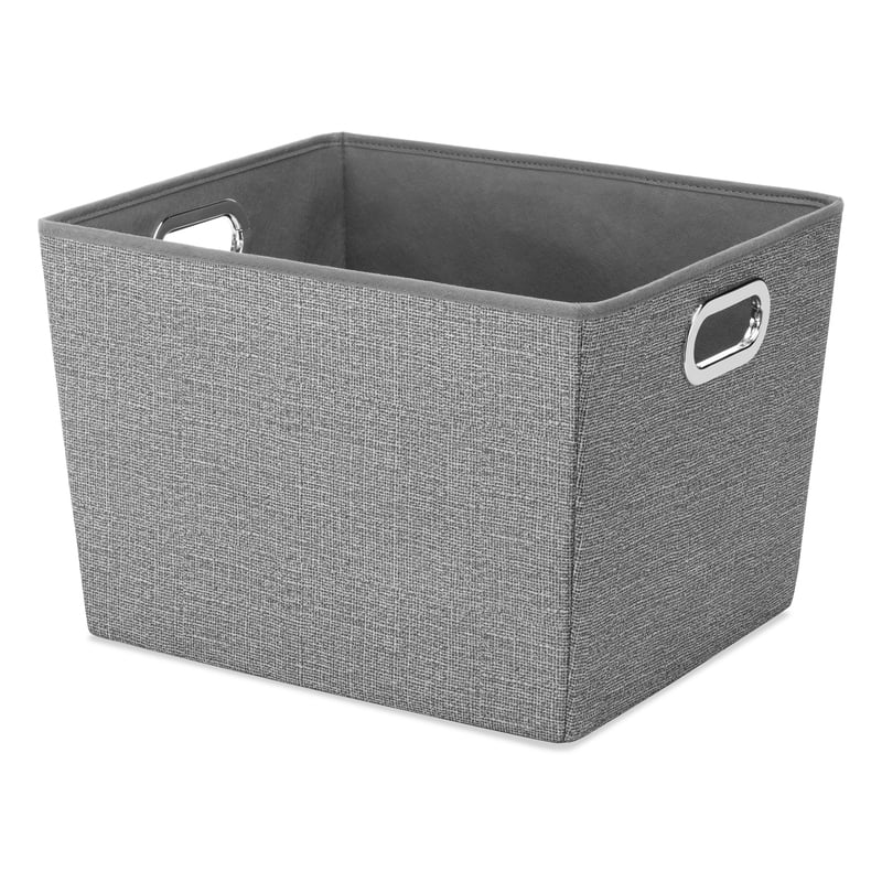 【BINBIN♡ 】 Whitmor 33.7 qt Gray Storage Bin 10 in. H X 15 in. W X 13 in