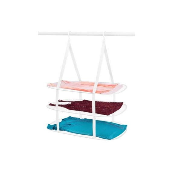 Whitmor 6506-9367-WHT Clothes Drying Rack 33" H X 27.25" W X 19.25" D Steel Hanging Collapsible White