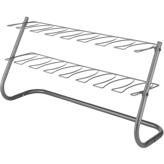 Whitmor Metal Boot Rack, Free-Standing, Space-Saving Organizer 4-Pair Capacity, Gunmetal Gray