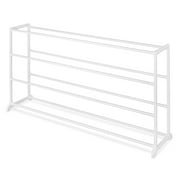 Whitmor 4-Tier Resin Shoe Rack, Space-Saving Shoe Organizer, 20-Pair Capacity, White