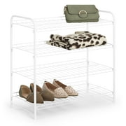 Whitmor 4 Tier White Wire Closet Accessory / Shoe Shelves