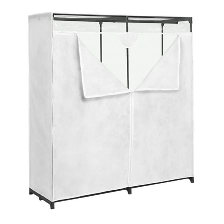 Whitmor 60" Extra-Wide Portable Metal Closet & White Polypropylene Nonwoven Fabric Cover - Adult Use