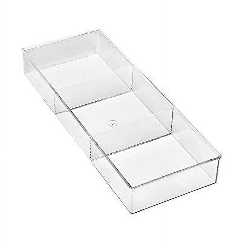 Whitmor 67893067 3Section Clear Drawer Organizer, Small