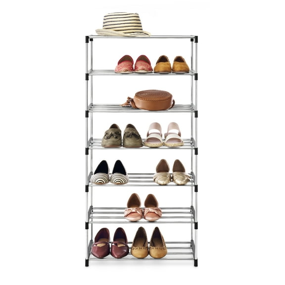 Whitmor 7-Tier Metal Closet 14-Pair Shoe Rack Closet Organizer