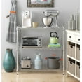 thumbnail image 1 of Whitmor Adjustable 36"W x 14"D x 36"H 3-Shelf Freestanding Storage Shelves, Chrome Silver, 1 of 5