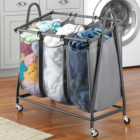 Whitmor Arch Triple Sorter with Wheels - Grey