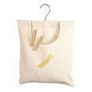 Whitmor Canvas Clothespin Bag Hanging Storage Organizer - Natural - Adult Use