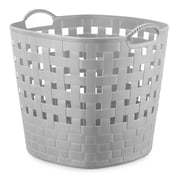 Whitmor Carry-All Tote with Handles, Breathable Woven Plastic, Gray