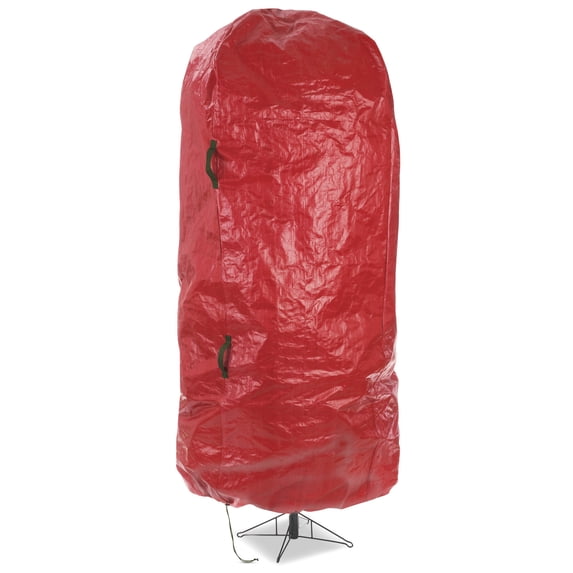 Whitmor Christmas Standing Tree PP Storage Bag - Large to Fit up to 7.5 ft Tree - Red - 56" x 90" Adult Use