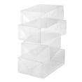 thumbnail image 1 of Whitmor ClearVue Women's Shoe Box - Heavy Duty Stackable Shoe Organization Storage - Set of 4, 1 of 9
